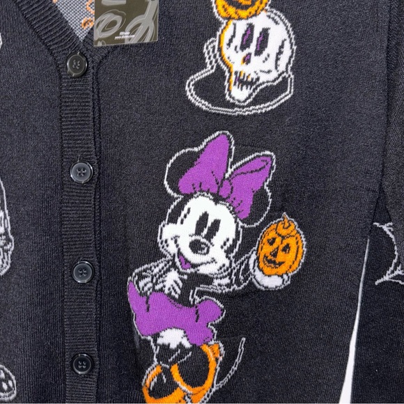 Disney Mickey Mouse and Friends Halloween Glow-in-the-Dark Bones Cardigan - Picture 4 of 8